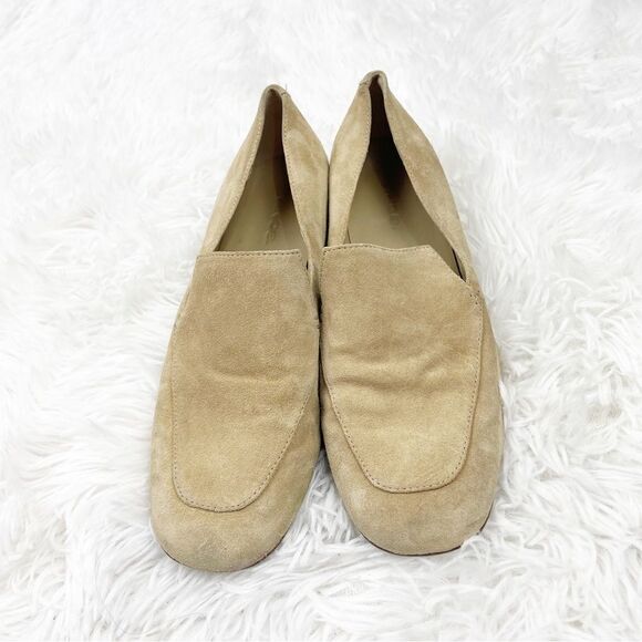 Vince Fauna Slip-On Almond Toe Suede Leather Loafers - Picture 3 of 10
